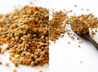 Bee pollen How beautiful is bee pollen!? All the different colours come from all of the different flowers the bees picked them from! *this image was taken from my fave site: http://www.mynewroots.org/site/2011/05/whats-all-the-buzz-about-bee-pollen-2/